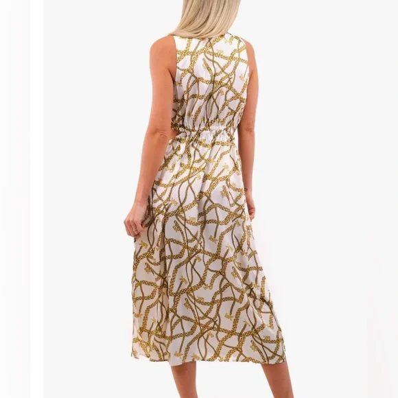 NWT Michael Michael Kors Logo Print Dress - Picture 2 of 4